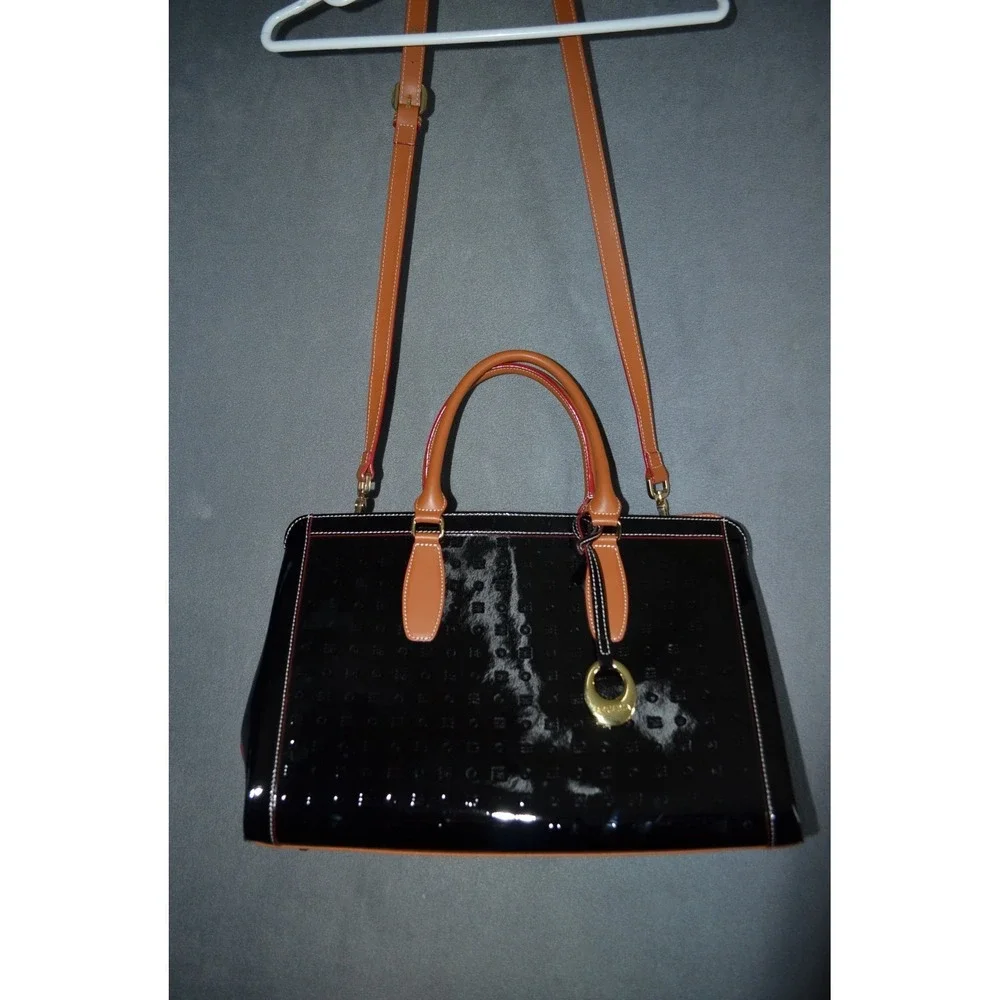 Arcadia Made In Italy Creative Designer Black Leather Laptop Satchel Handbag Bag